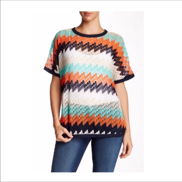 bobeau Tops - Bobeau Pullover Sweater Colorful Size Small